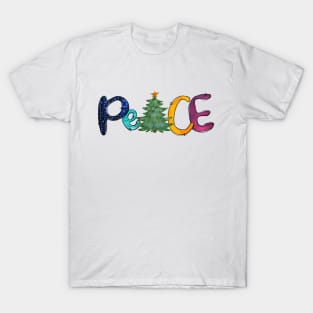 Peace. Christmas tree design T-Shirt